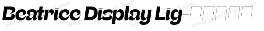 Beatrice Display Lig字体转换